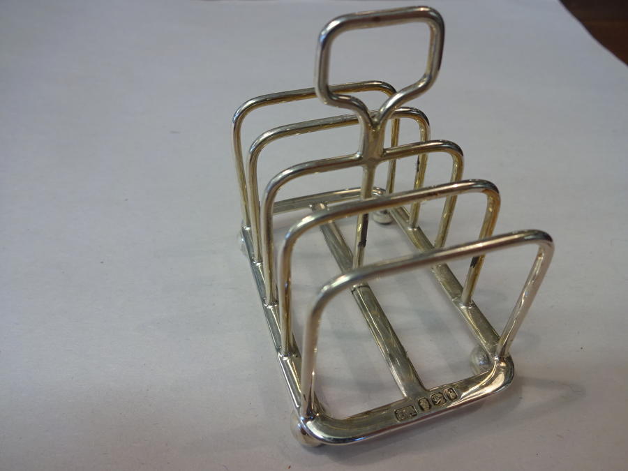 Solid Silver Toast Rack Sheffield 1898