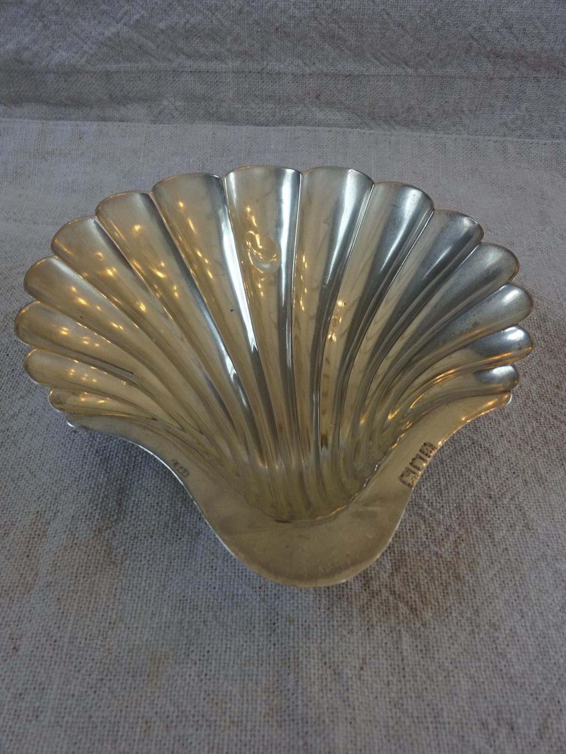 Solid Silver Shell Butter Dish London 1896