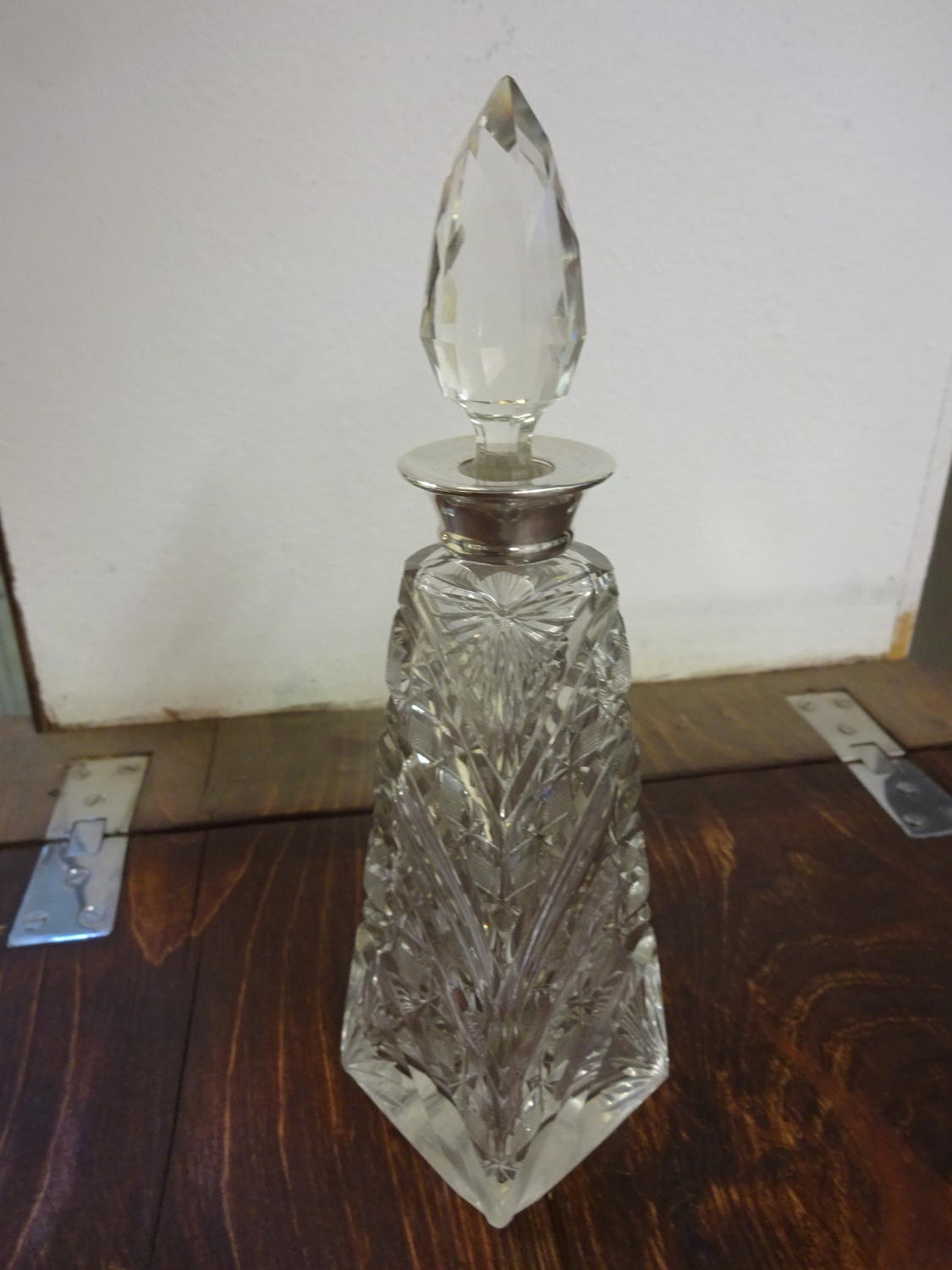 Antique Silver Collared Scent Bottle London 1910