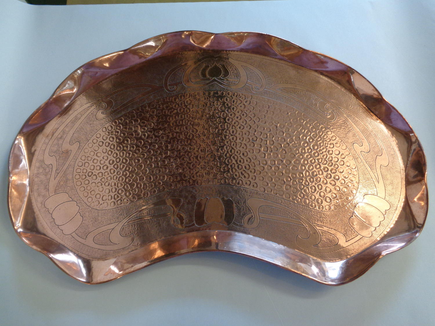Art Nouveau Copper Tray