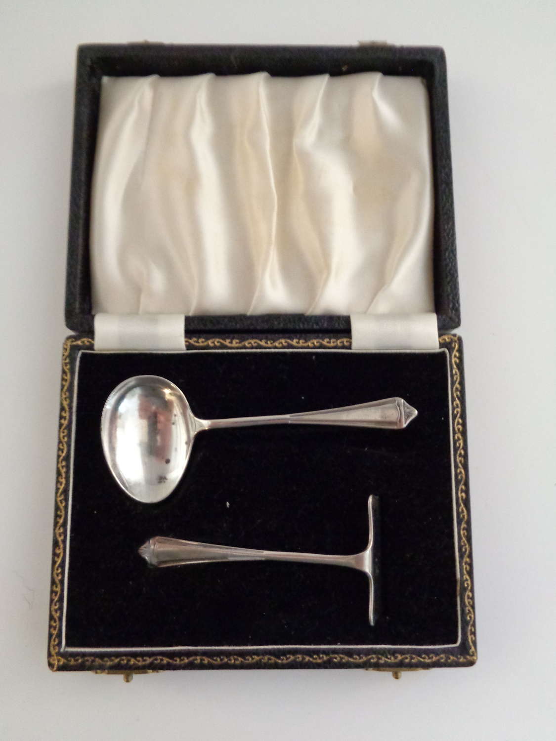 Solid Silver Christening Set - Pusher & Spoon