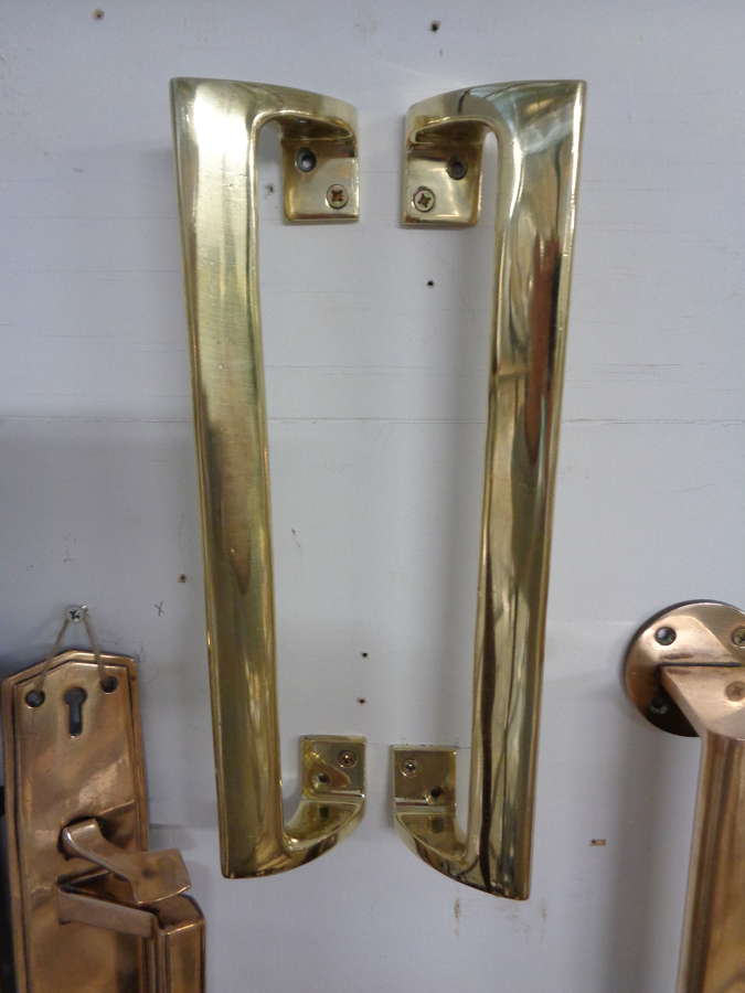 Vintage Heavy Brass Door Handles