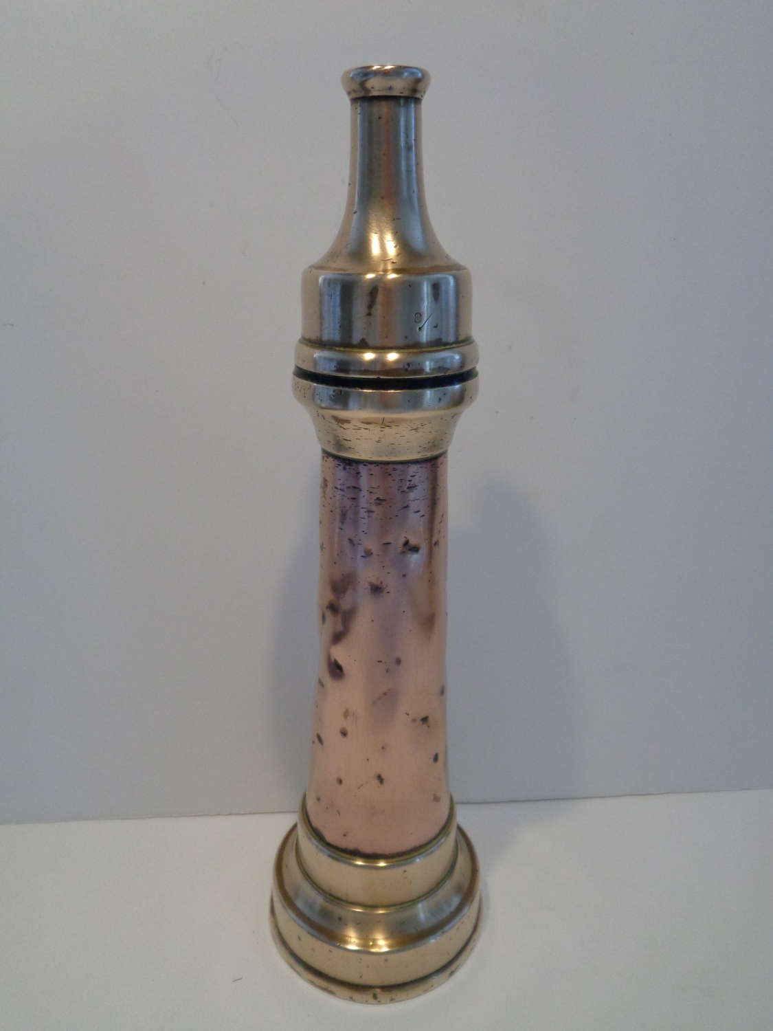 Vintage Copper & Brass Fire Hose Nozzle