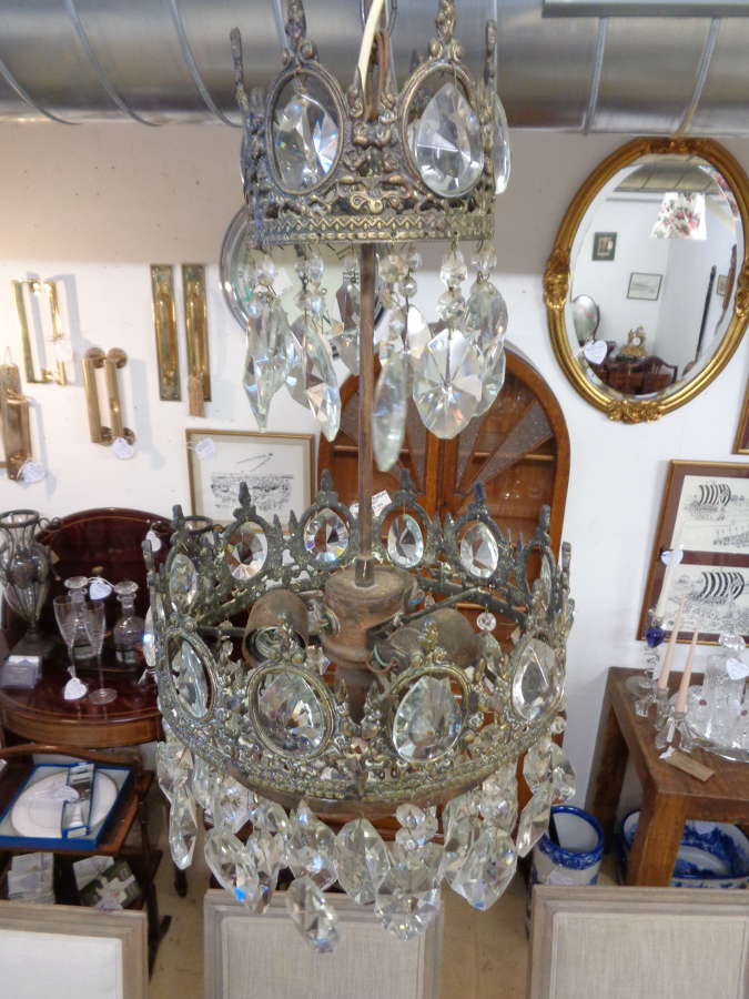 Antique Italian Crystal Chandelier
