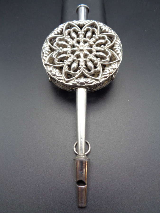 Antique Solid Silver Whistle