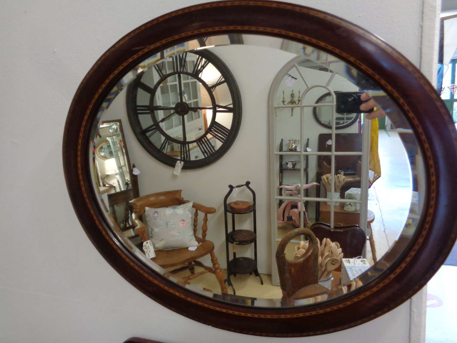 Edwardian Oval Bevelled Mirror
