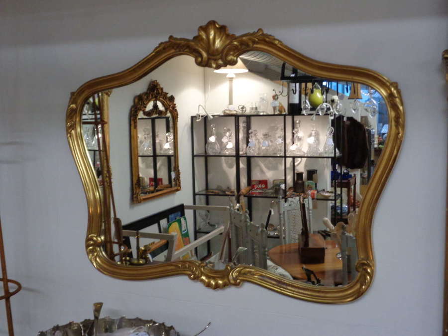 Ornate Gilt Over Mantle Mirror