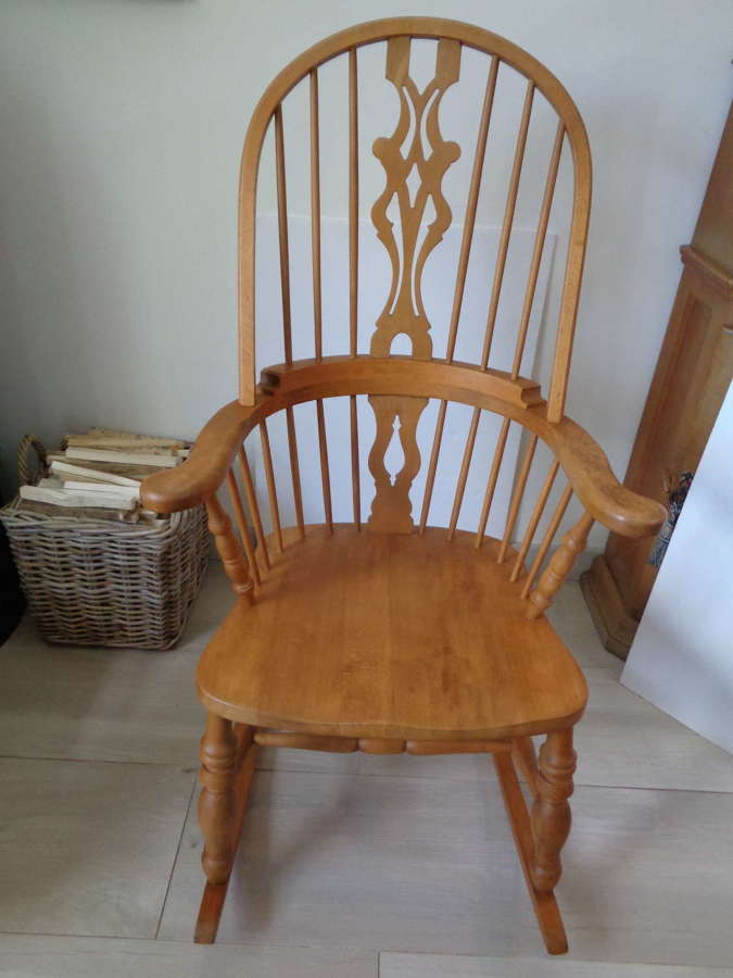 Spindle Back Pine Rocking Chair