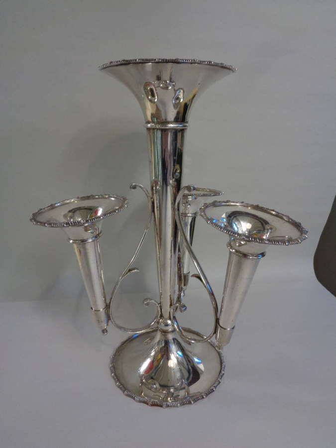 Victorian Silver Plate Epergne - 4 Holders