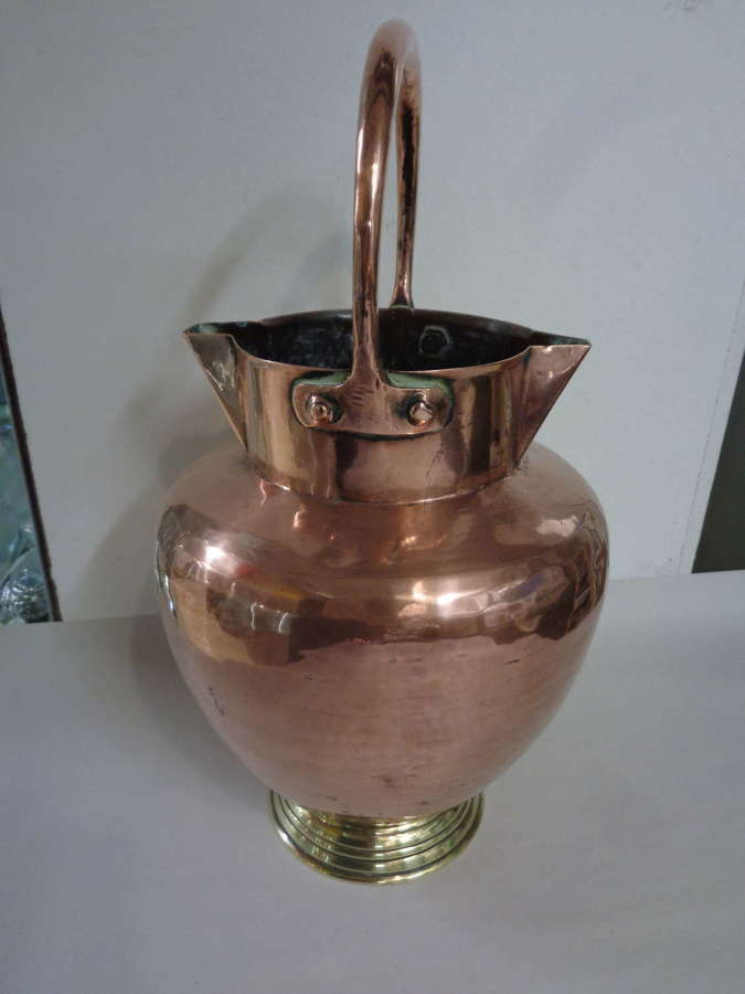 Antique Copper & Brass Jug / Ewer