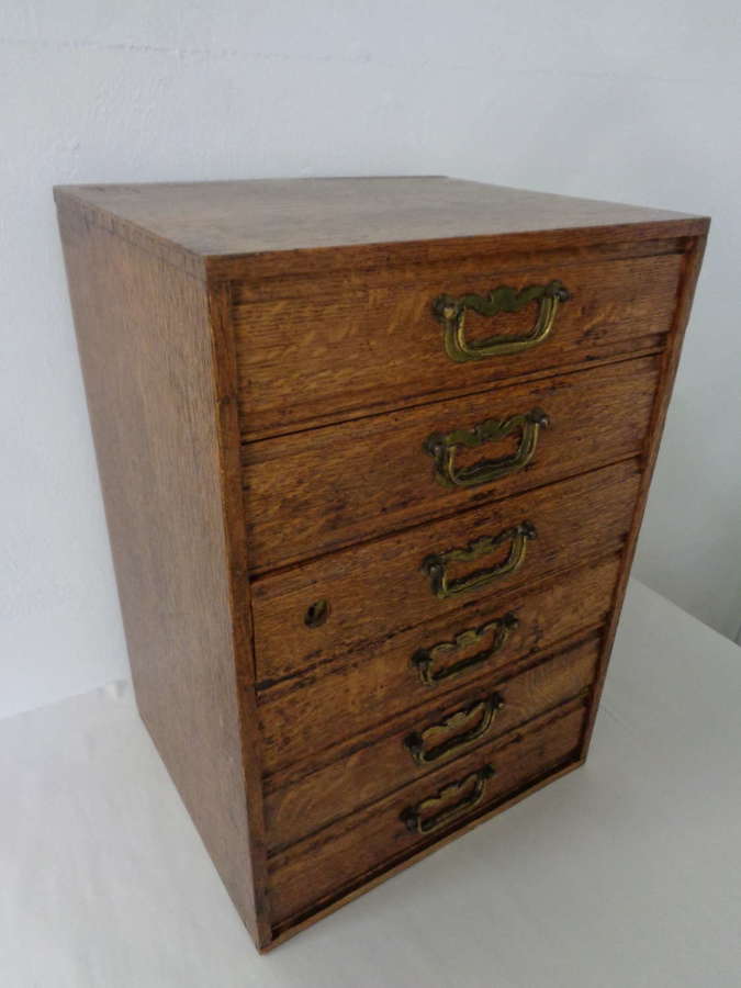 Old Collectors Cabinet Drawers - Set of 6