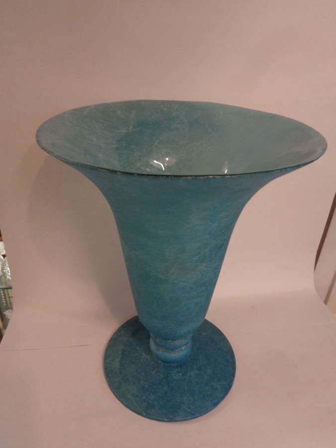 Italian Art Glass Large Trumpet Vase