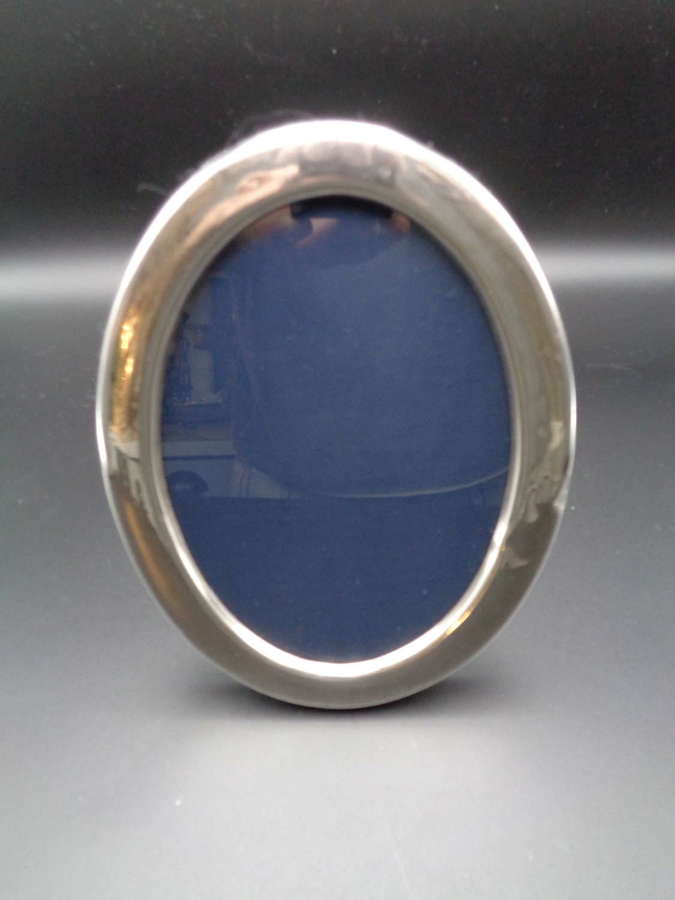 Solid Silver Framed Oval Picture Frame