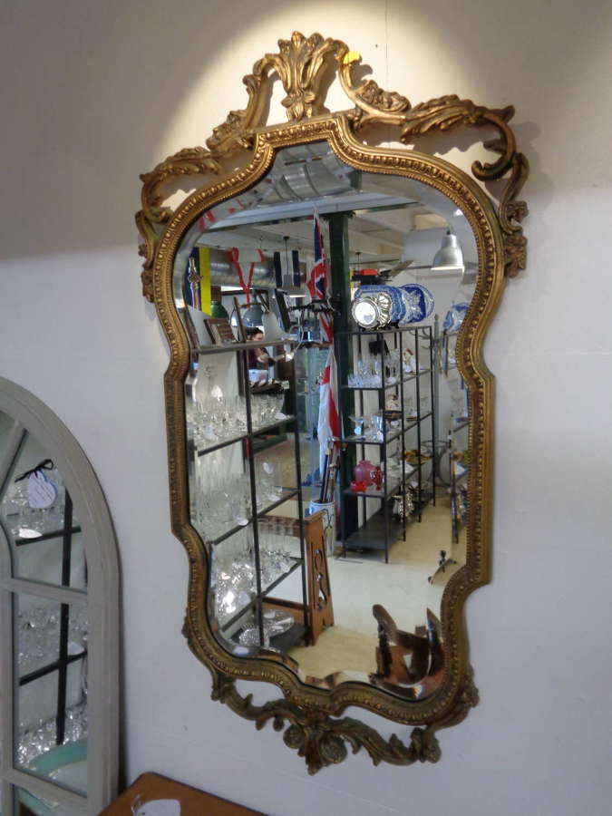 Ornate Gilt Bevelled Wall Mirror