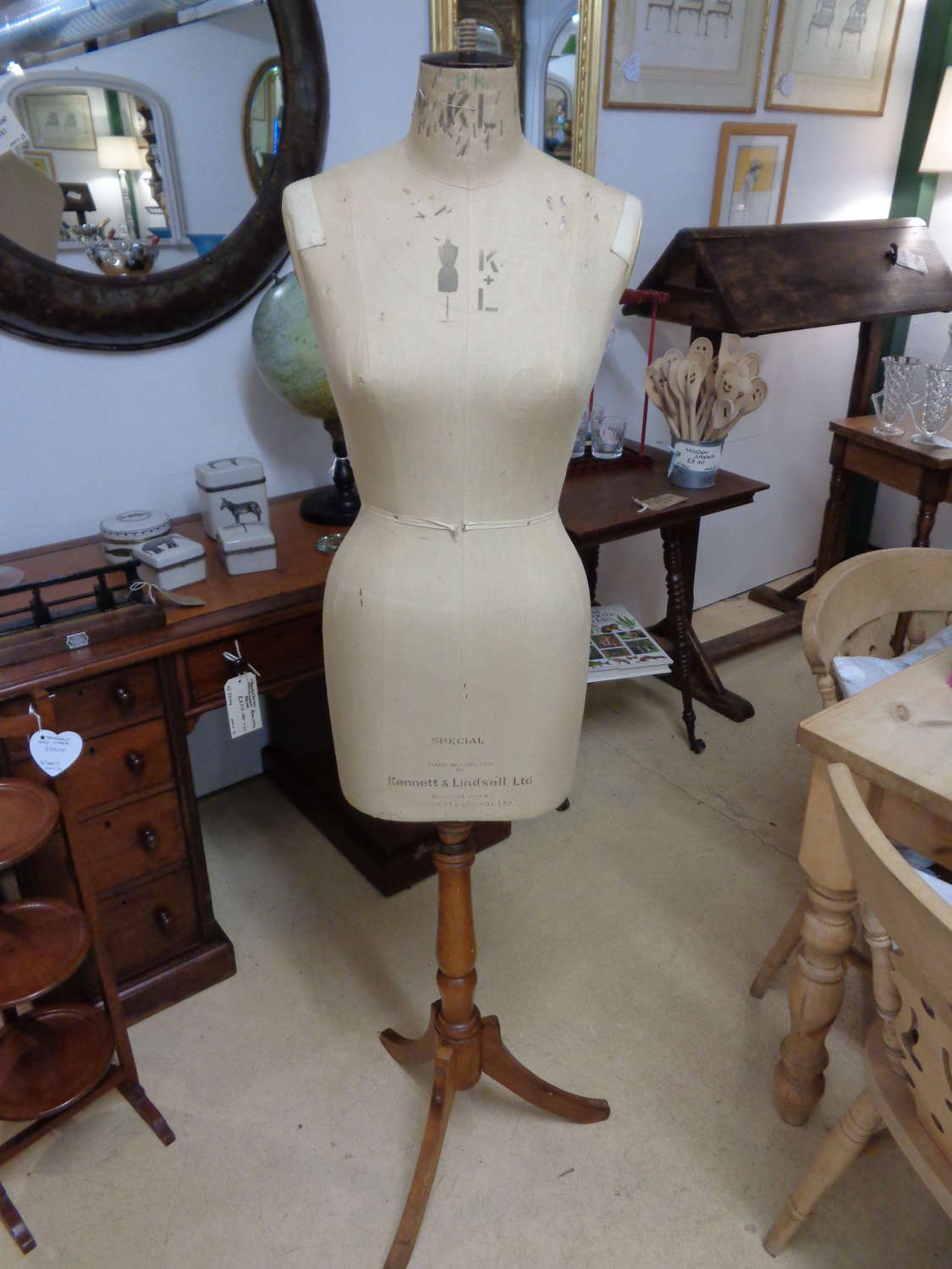 Original Vintage Kennett & Lindsell Size10 Adjustable Mannequin