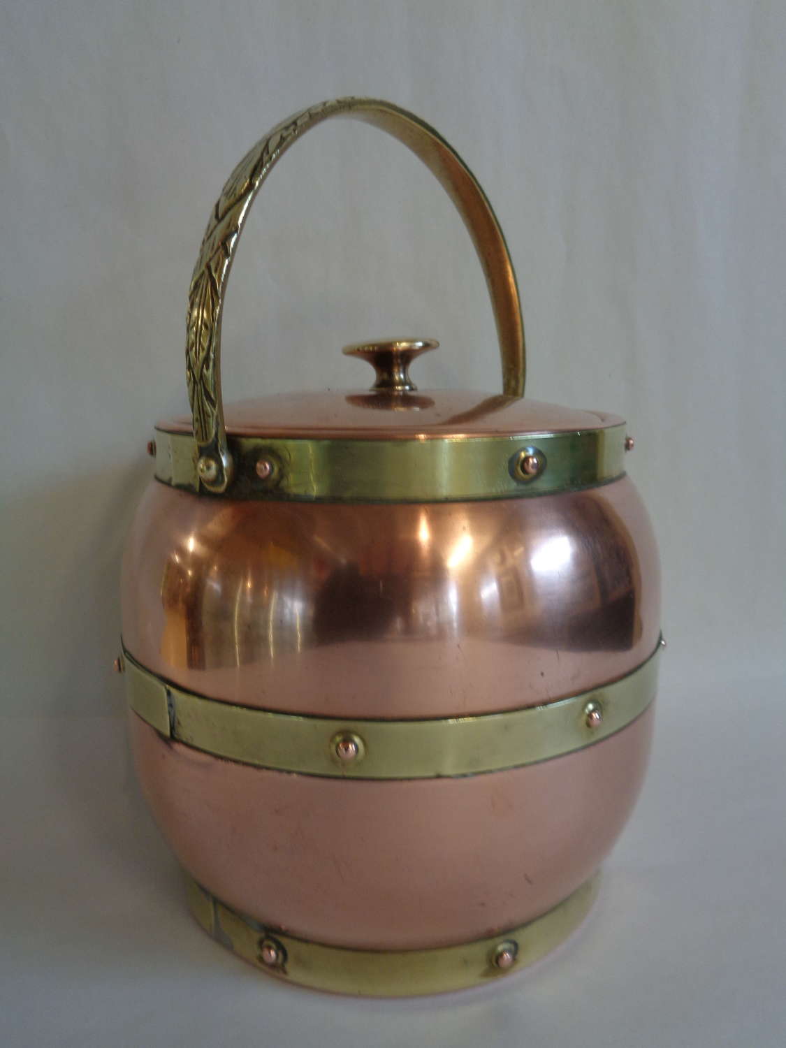 Vintage Linton's Copper & Brass Tea Caddy