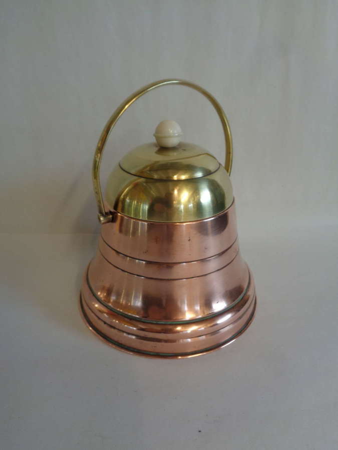 Vintage Copper & Brass 'Beehive' Tea Caddy