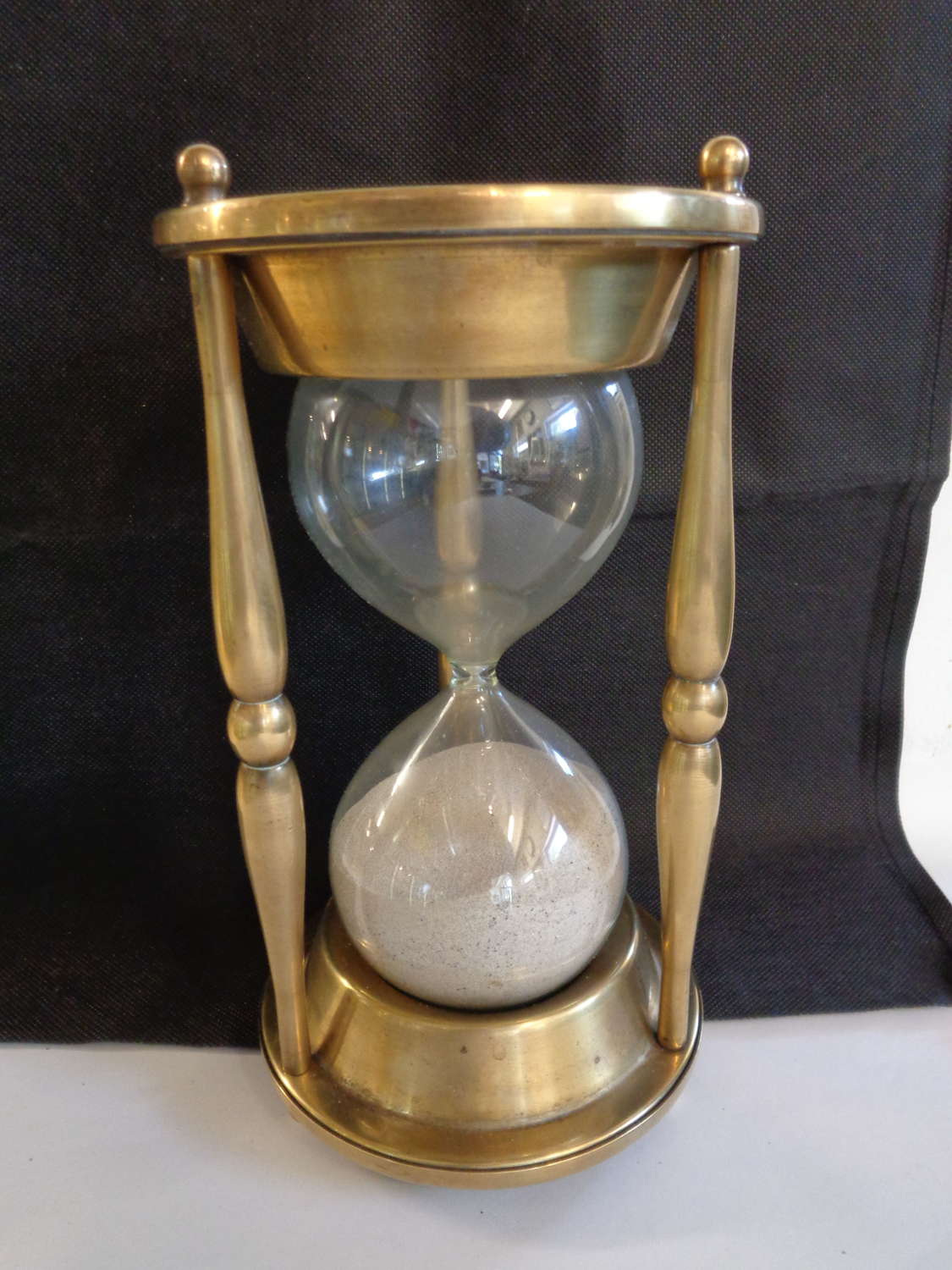 Old Brass Mounted One Hour Egg Timer