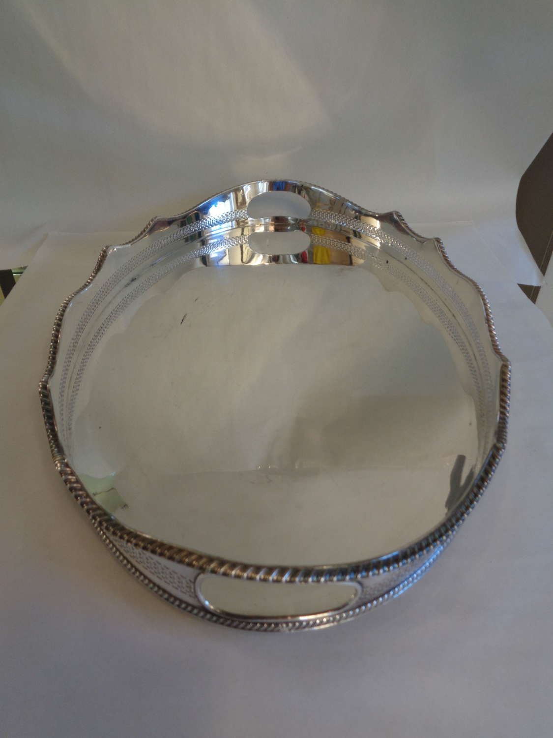 Antique Silver Plate Butlers Tray.