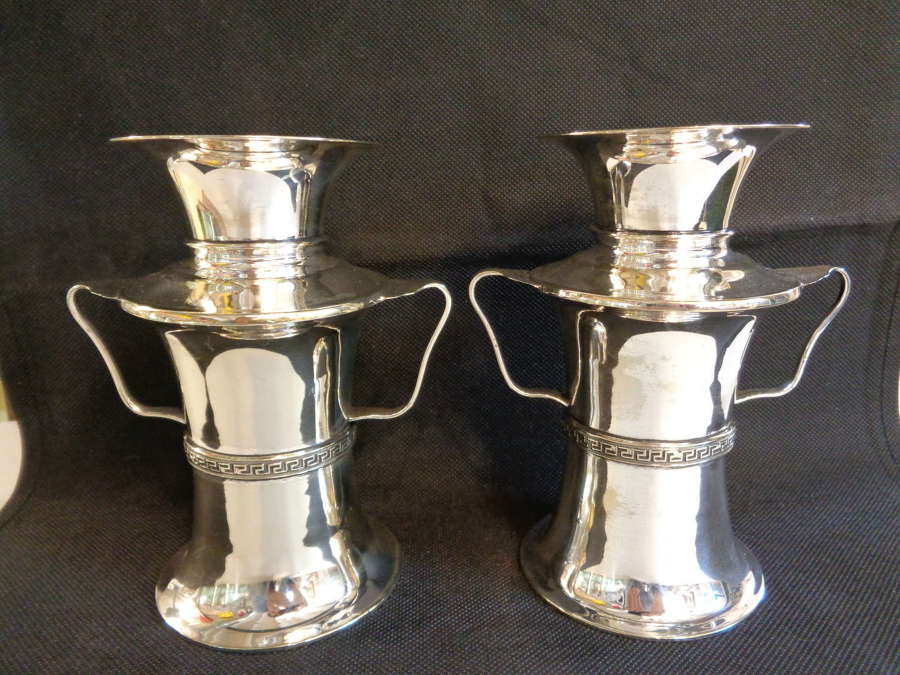 Art Deco Silver Plate Vases