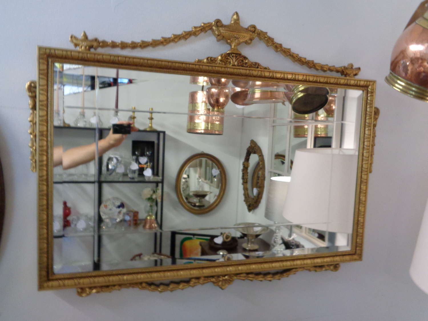 Ornate Gold Gilt Bevelled Mirror