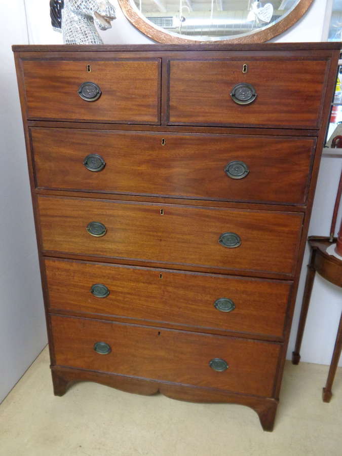 Antique Mahogany Tall Boy / Chest of Drawers