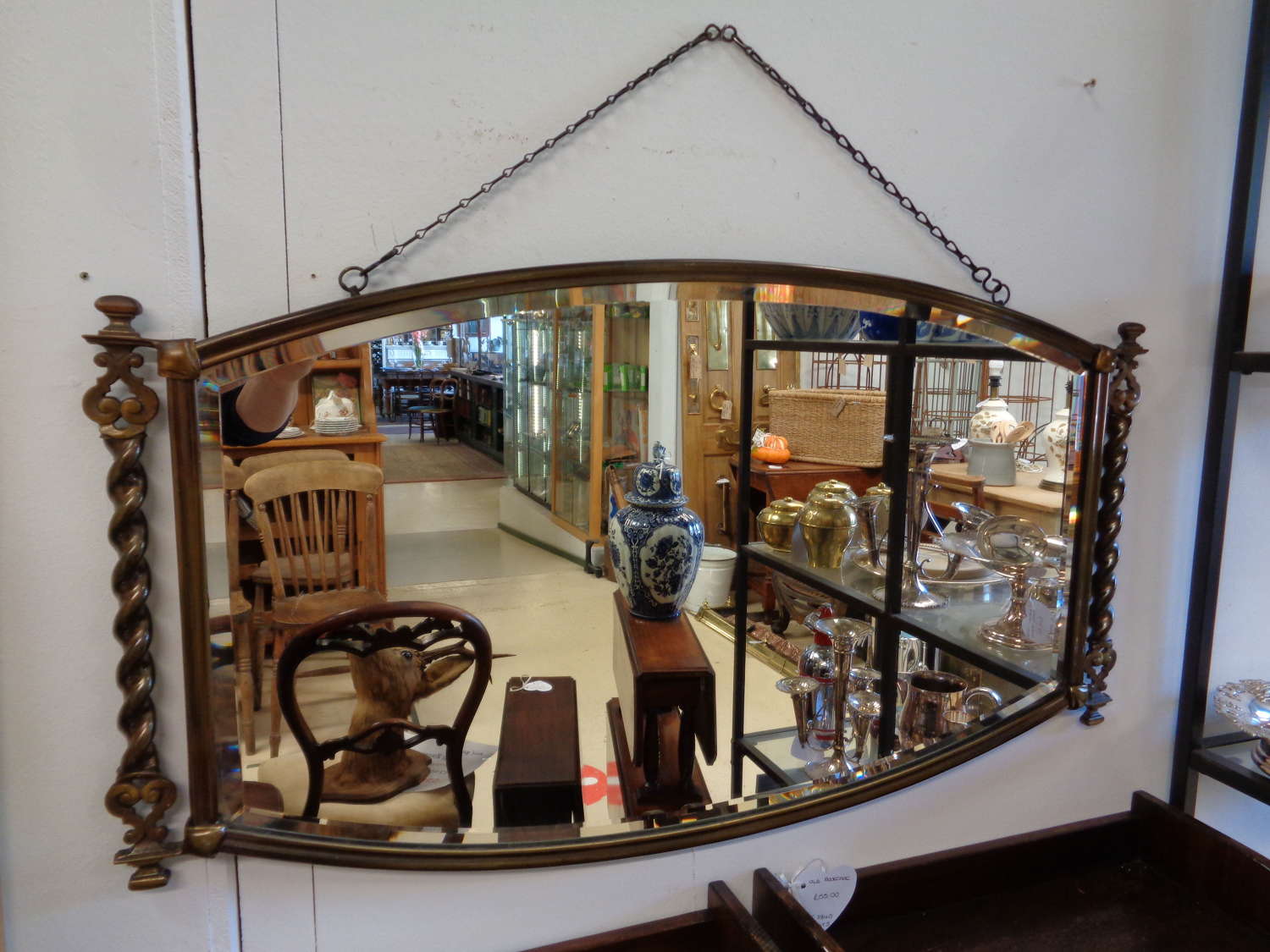 Antique Brass Bevelled Mirror