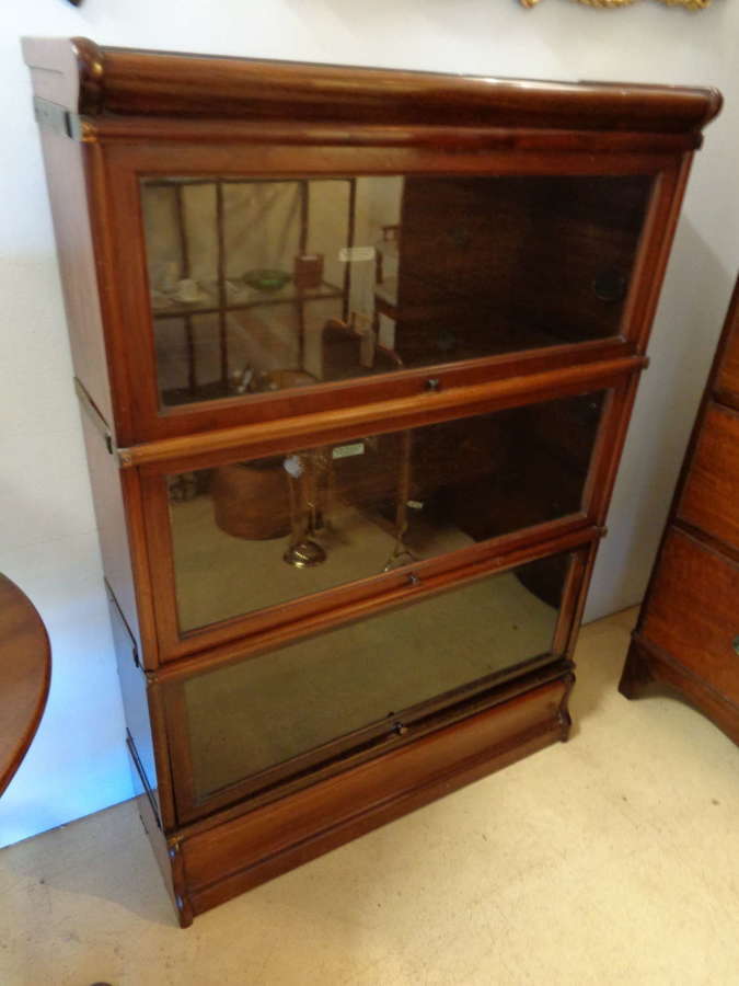 Antique Globe Wernicke 3 Section Bookcase