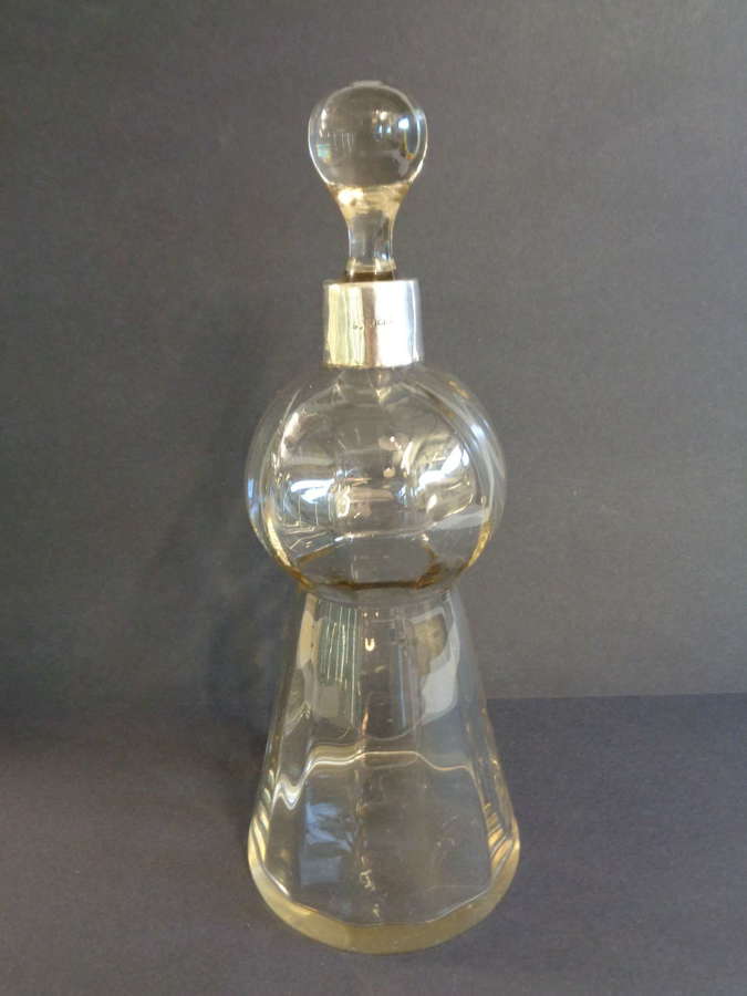 Antique Silver Collared Thistle Decanter London 1904