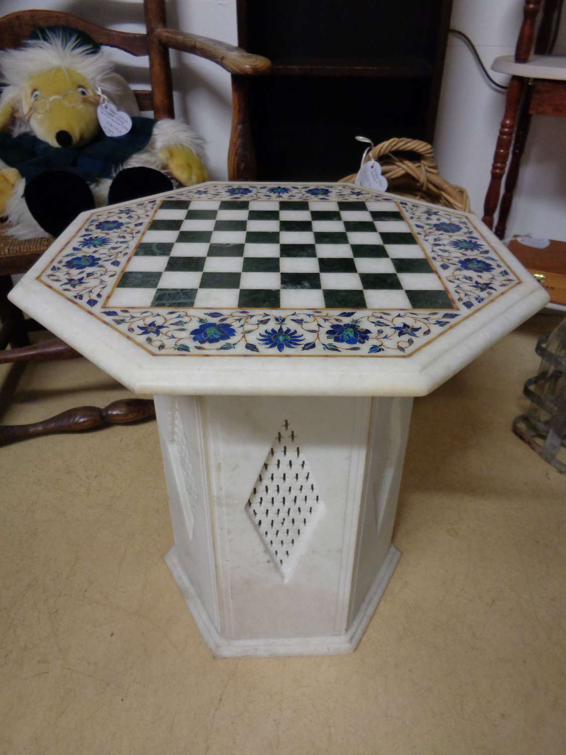 Eastern Inlaid Marble Chess Table