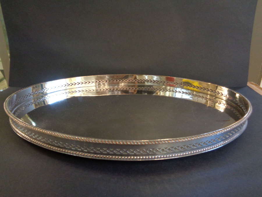 Antique 'Heavy' Silver Plate Drinks Tray
