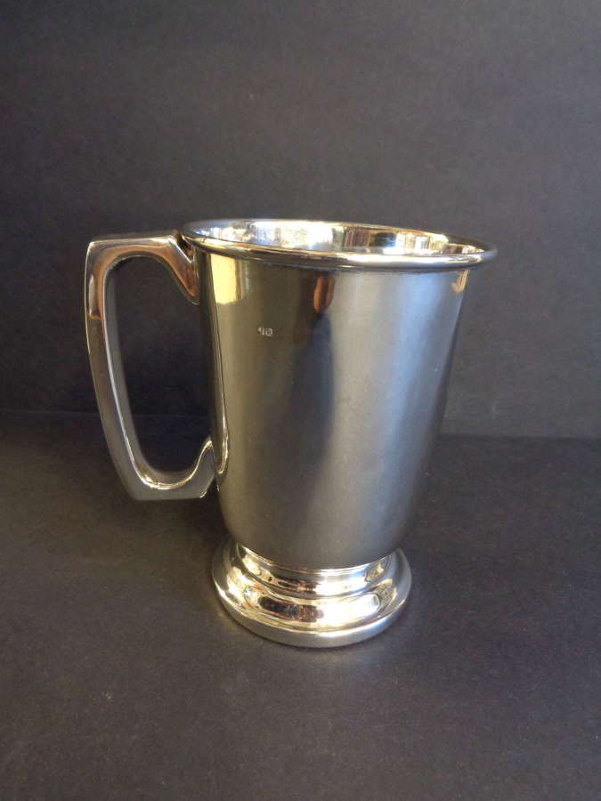 Large Solid Silver Christening Mug - Birmingham - John Rose