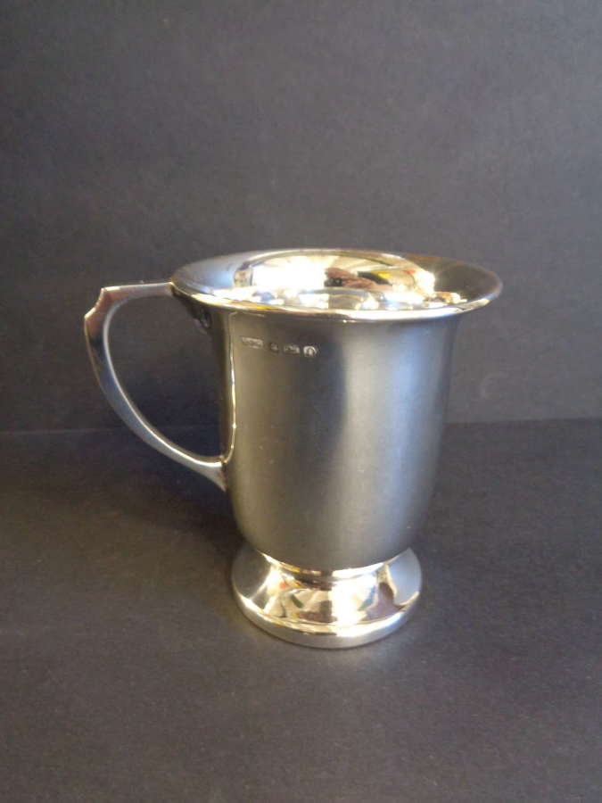 Solid Silver Christening Mug - Birmingham 1913 - I. S. Greenberg & Co