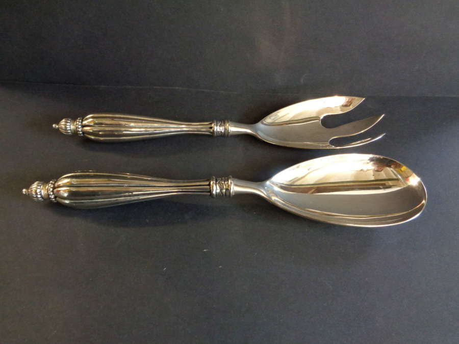 Silver Plate Salad Servers - Quality & Heavy