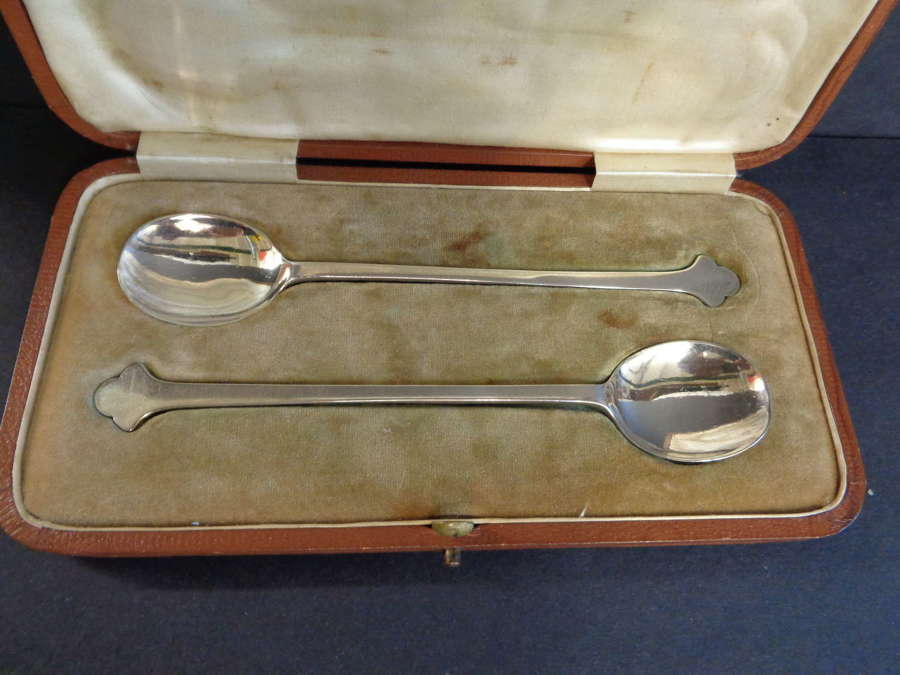 Arts & Crafts Solid Silver Spoons (Cased)