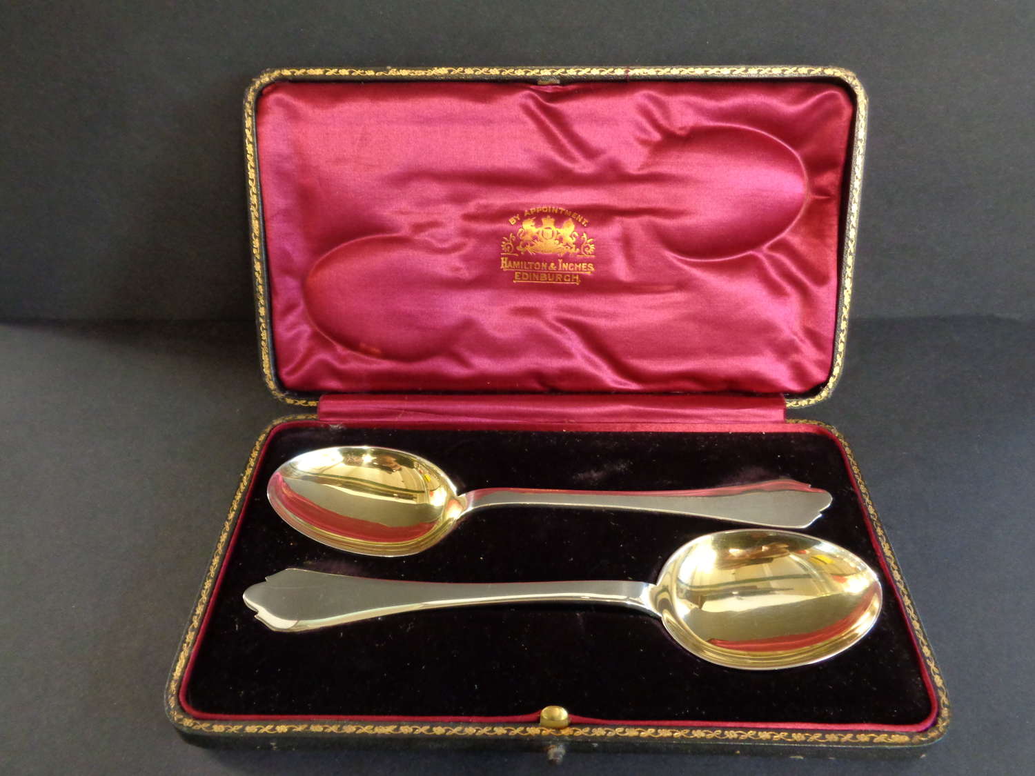 Arts & Crafts Edinburgh Solid Silver Table Spoons (Cased)