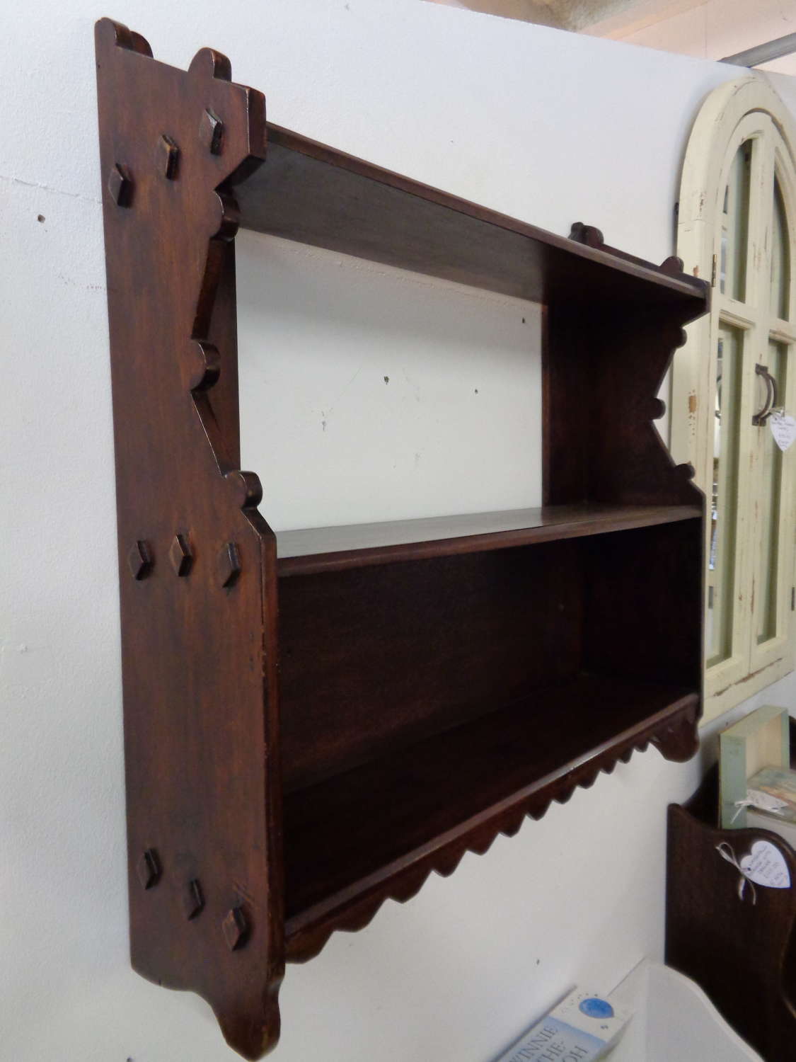 Antique Mahogany Book Shelves - Free Standing or Wall Mounted