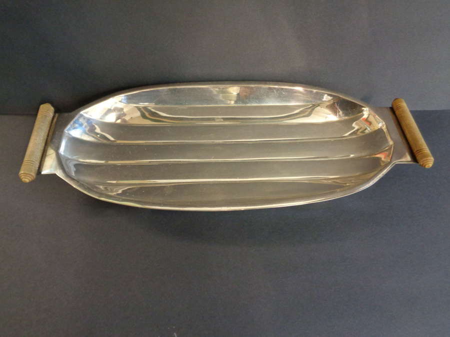 Art Deco Scottish Silver Plate Twin Handled Tray
