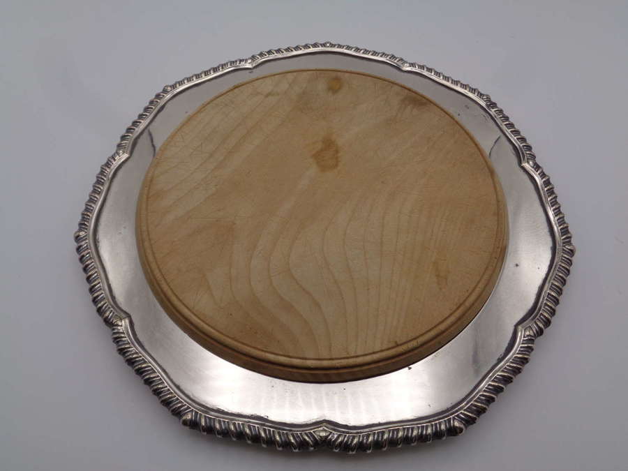 Antique Silver Plate Bread / Cheese Board - Hukin & Heath