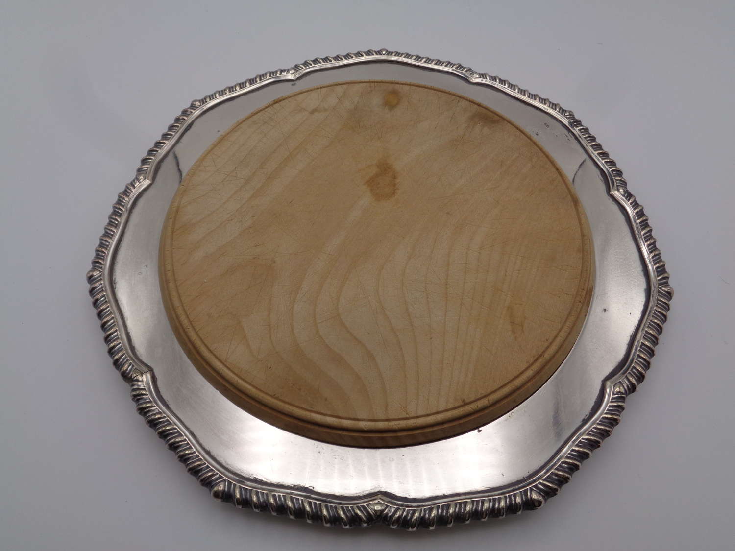 Antique Silver Plate Bread / Cheese Board - Hukin & Heath