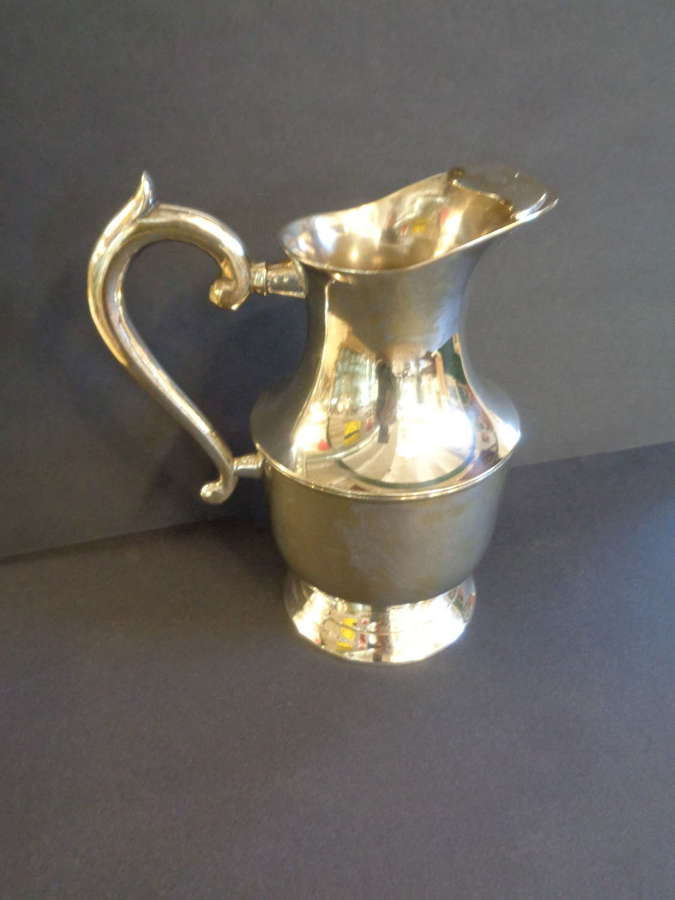 Vintage Silver Plate Water Jug with Ice Lip