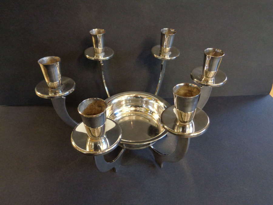 Silver Plate Centrepiece Candle Holder for 6 Candles