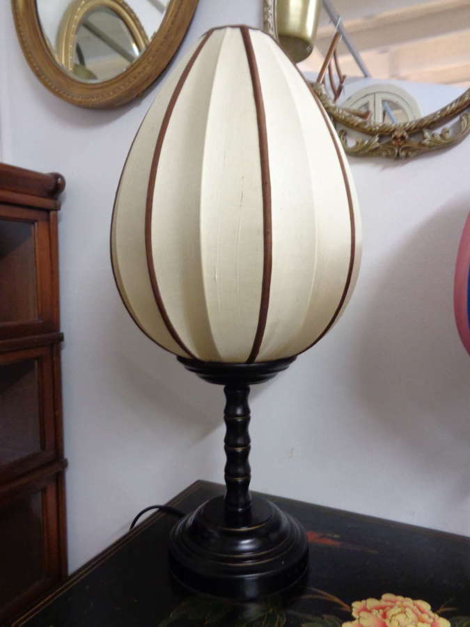 Vintage 'Shanghai Tang' Silk Lotus Lamp