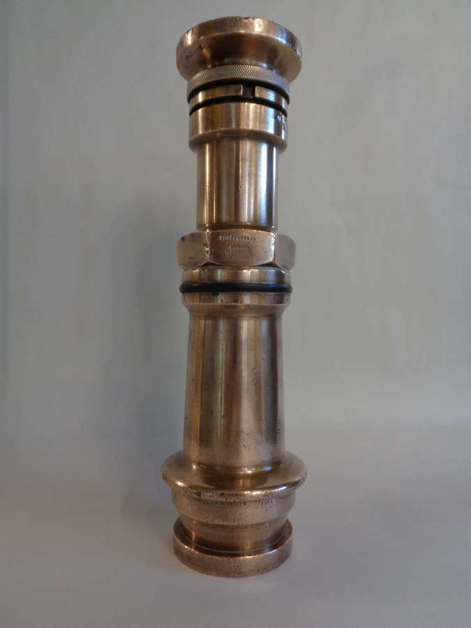 Vintage Brass Fire Hose Nozzle with Sprayer