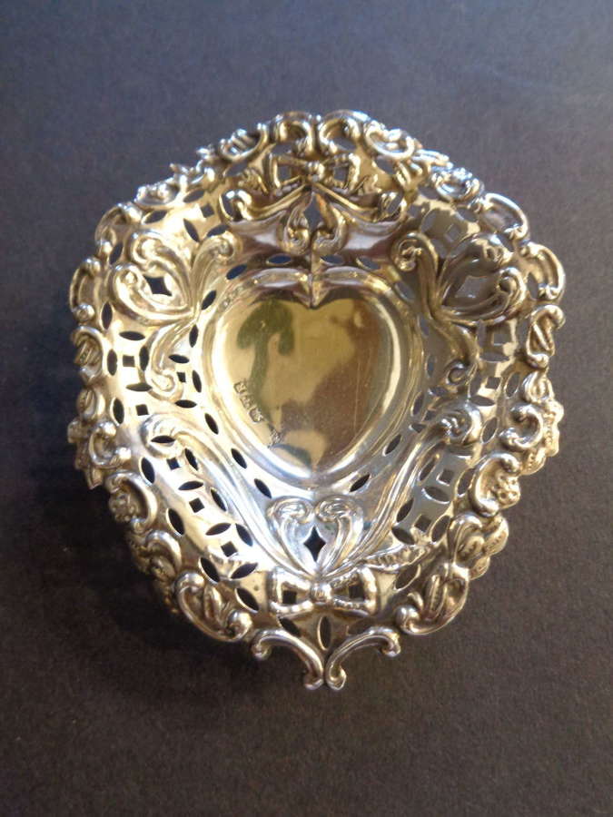 Chester Solid Silver Pierced Heart Dish