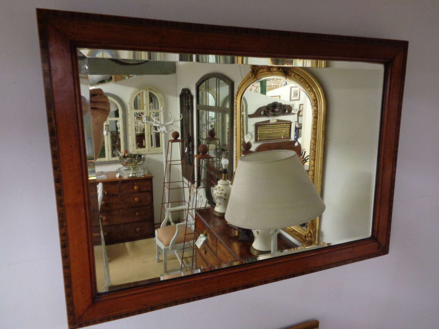 Edwardian Bevelled Rectangular Mirror