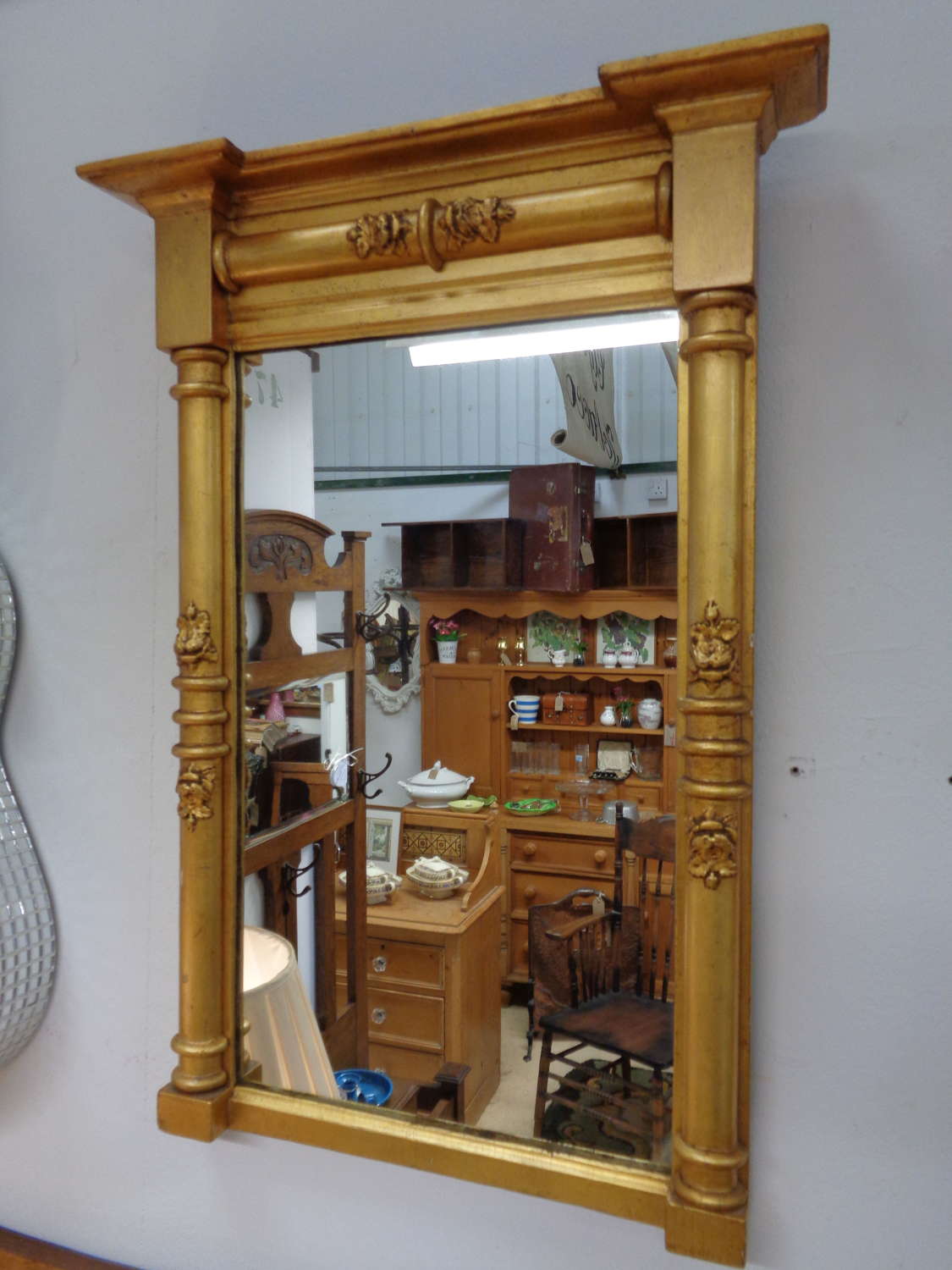 Rectangular Old Gilt Mirror