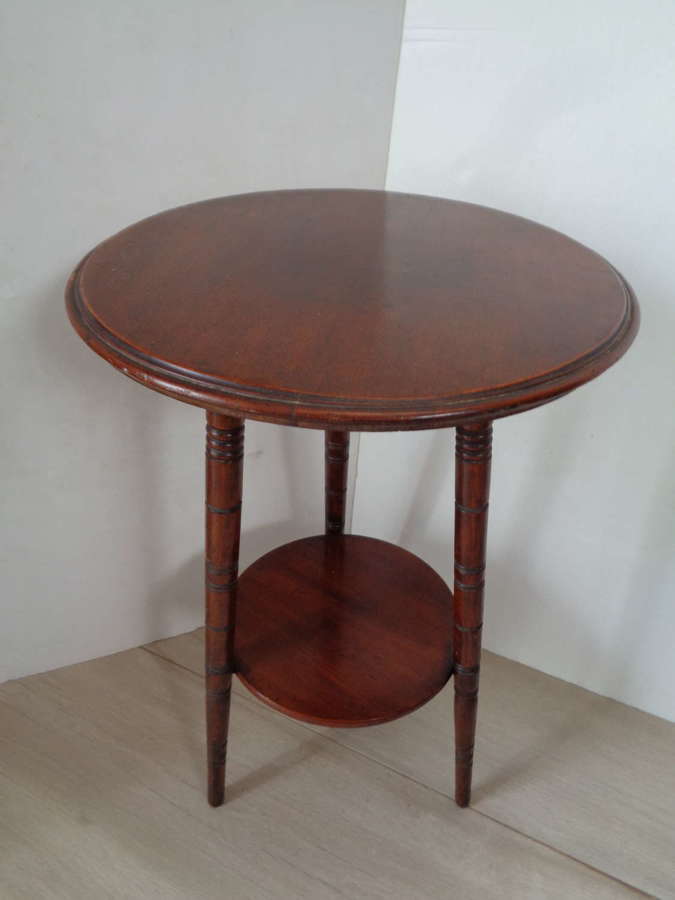 Aesthetic Movement Mahogany Occasional Table with Under Shelf
