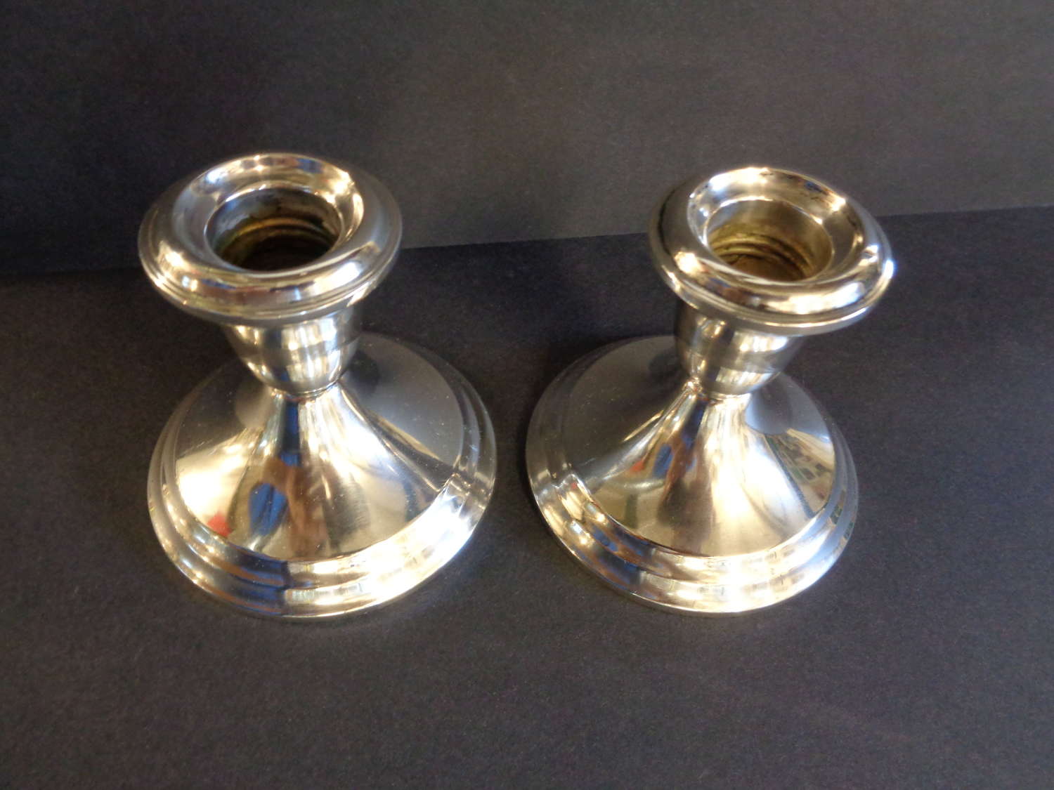 Gorham Sterling Silver Candlesticks - Weighted Bases