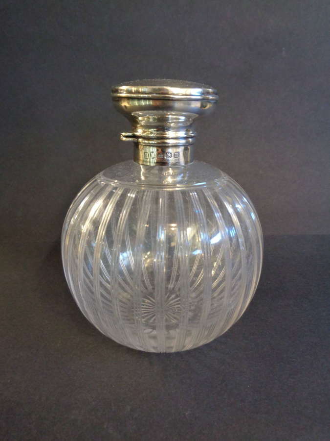 Art Deco Silver Topped Scent Bottle